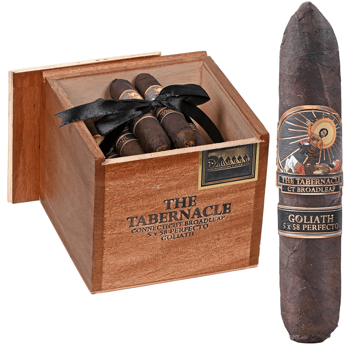 FOUNDATION TABERNACLE CT BROADLEAF GOLIATH PERFECTO 25CT. 5x58