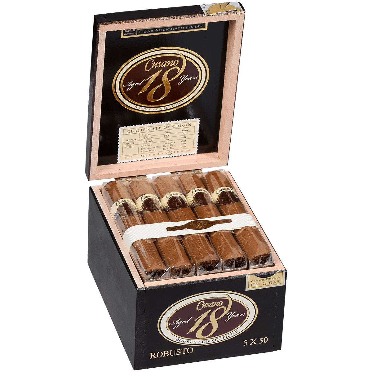 Cusano 18 Double Connecticut Robusto 18 Ct. Box 5.00X50