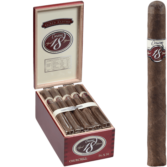 Cusano 18 Paired Maduro Churchill 18 Ct. Box 7.25X50