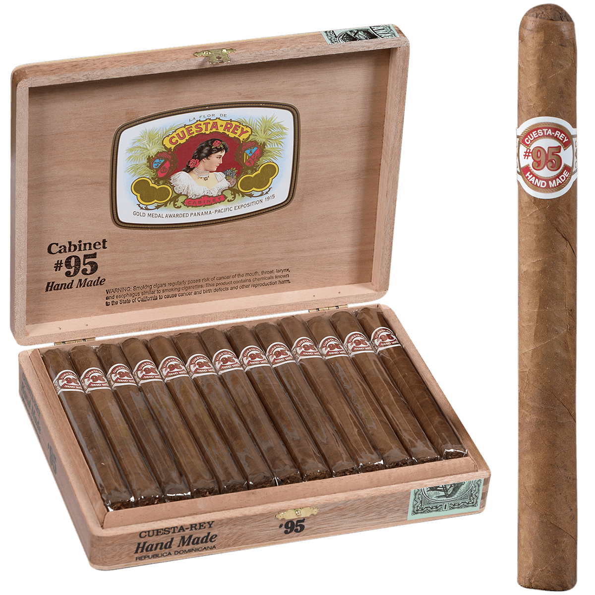 Cuesta-Rey Cabinet #95 Natural 25 Ct. Box 6.25X43
