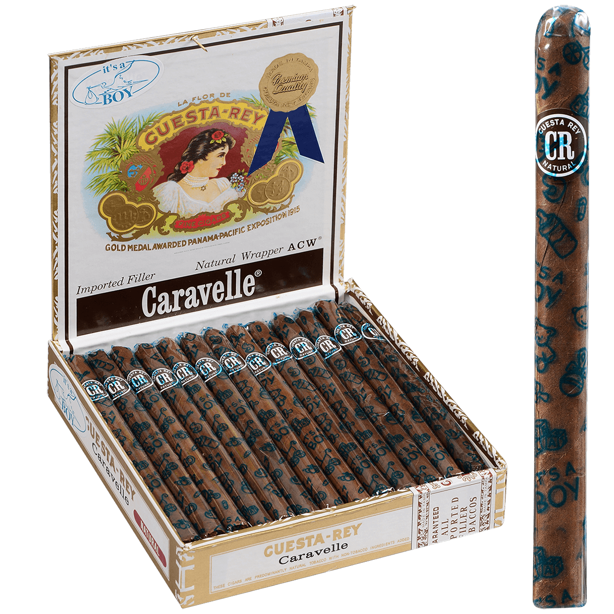 Cuesta-Rey Caravelle "It'S A Boy" 25 Ct. Box 6.25X34