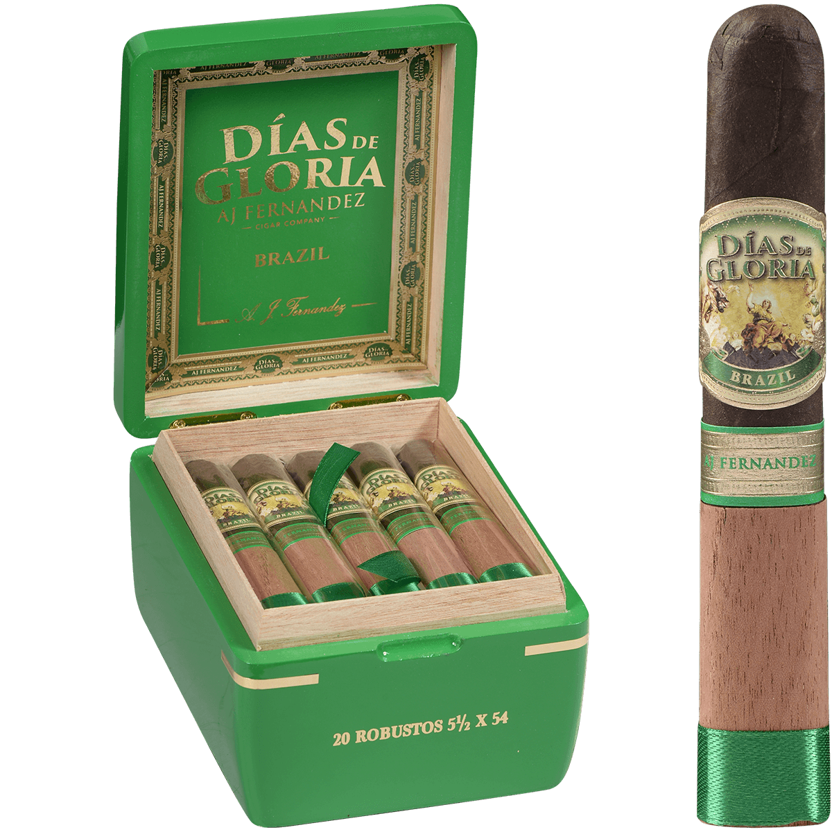Dias De Gloria Brazil By Aj Fernandez Robusto 20 Ct. Box 5.50X54