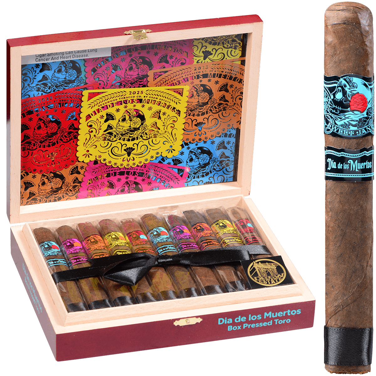 Deadwood Limited Edition Dia De Los Muertos Box Pressed Toro 20 Ct Box 6X50