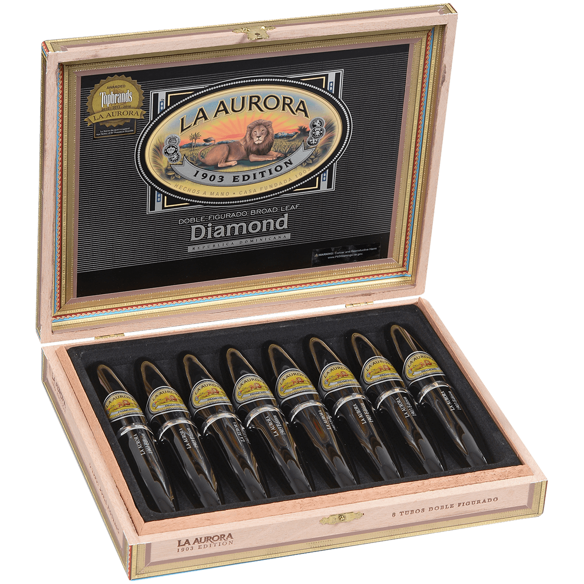 La Aurora Preferidos Diamond Tube 8Ct Box 5X54