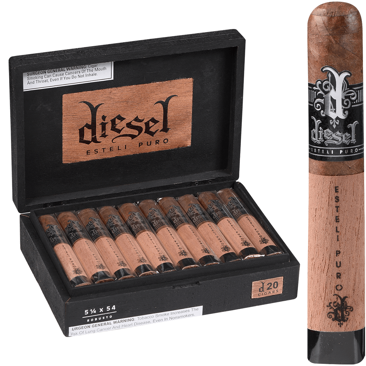 Diesel Esteli Puro Robusto 20 Ct. Box 5.25 X 54
