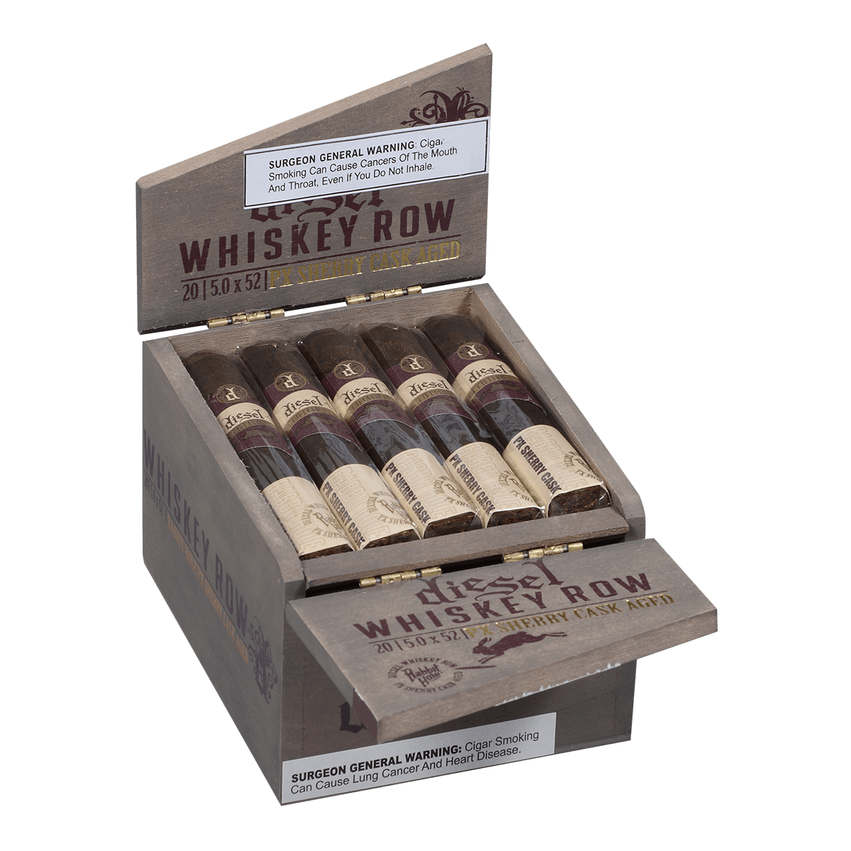 Diesel Whiskey Row Sherry Cask Robusto 20 Ct. Box 5.00X52
