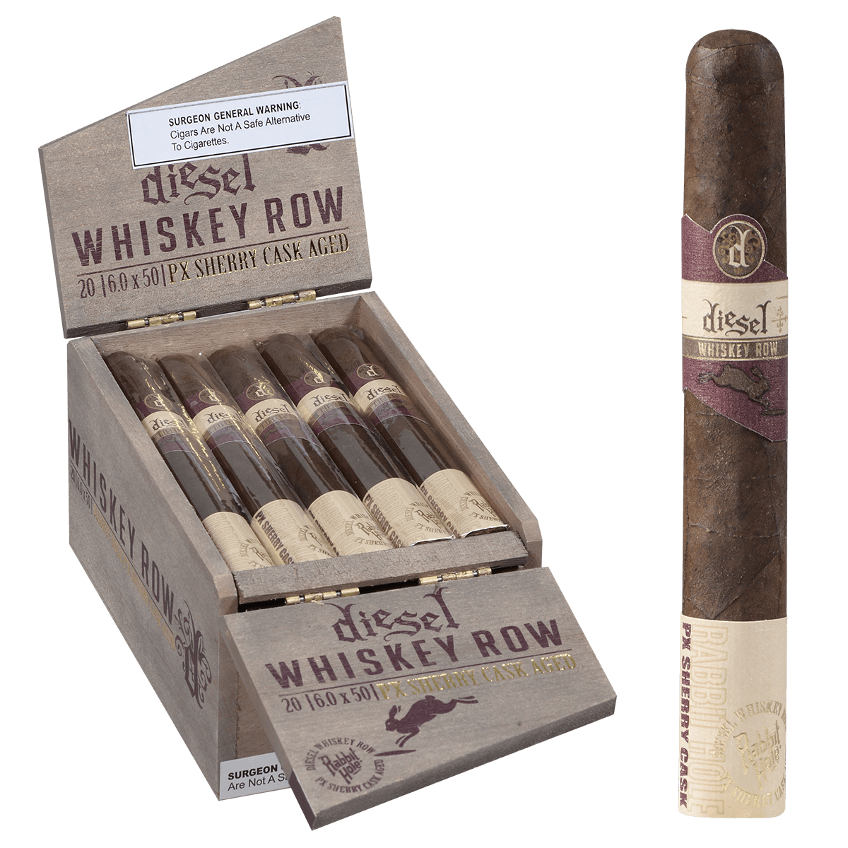 Diesel Whiskey Row Sherry Cask Toro 20 Ct. Box 6.00X50
