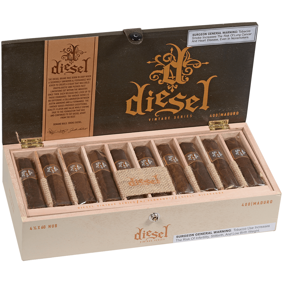Diesel Vintage Series Maduro Gigante Nub 20 Ct. Box 6.50X60