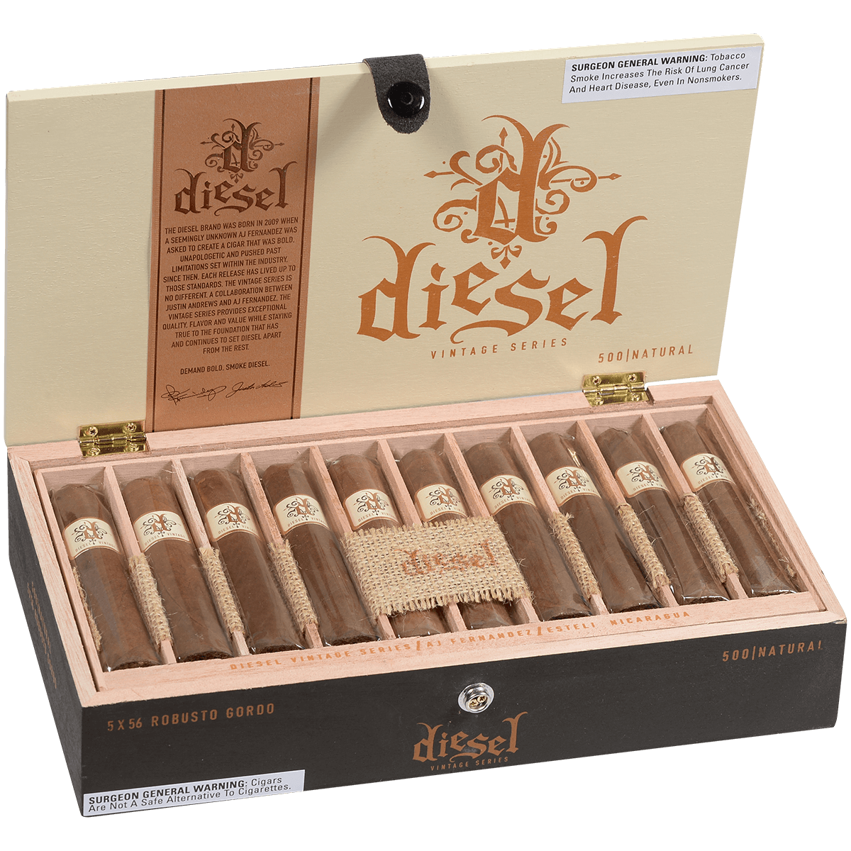 Diesel Vintage Series Natural Robusto Gordo 20 Ct. Box 5.00X56