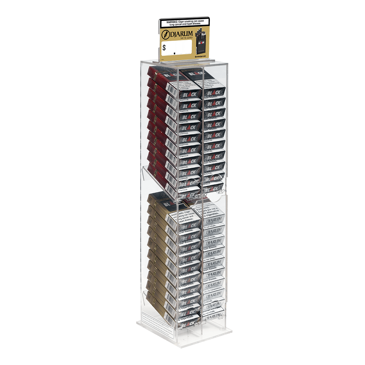 Djarum Prepacked Acrylic Display Black, Special, Ruby, Ivory