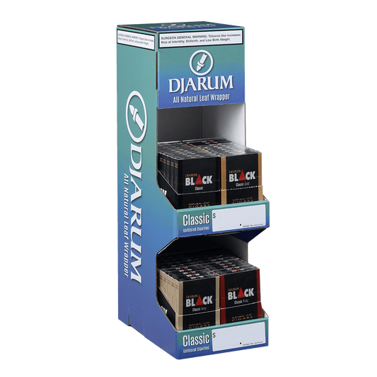 Djarum Classic Cigars Pre Pack Corrugated Display Black, Ivory, Ruby Gold
