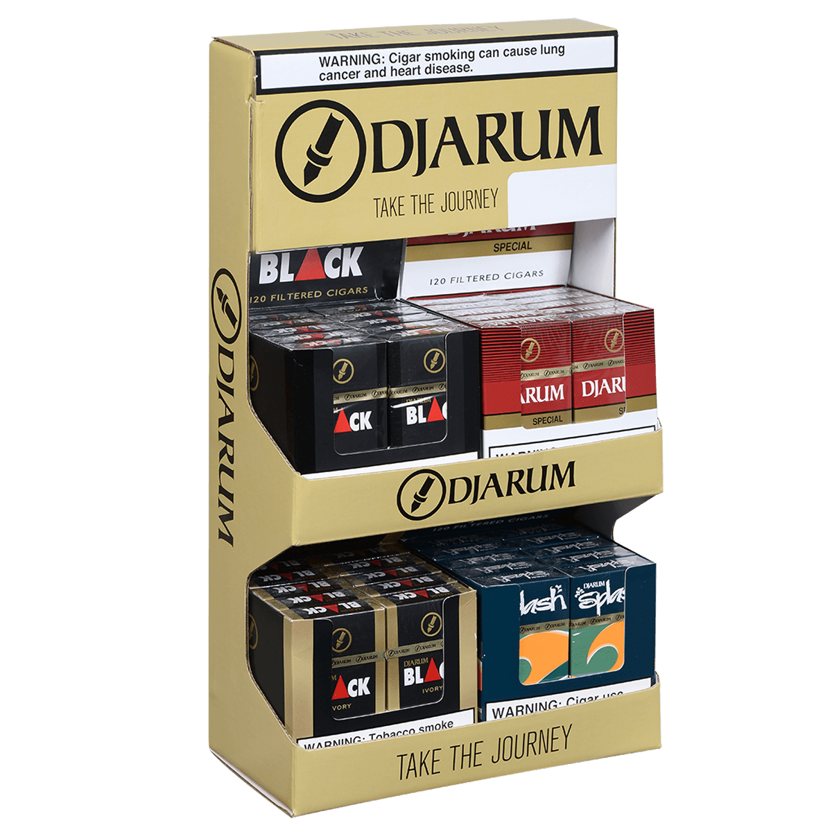 Djarum Cigars Pre-Pack Display Corrugated Black,Splash,Ivory,Special