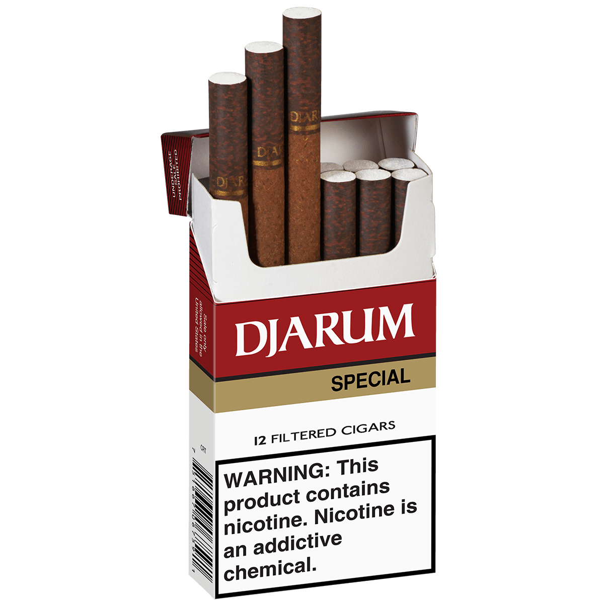 Djarum Cigars Special Filtered Cigars 10/12. Pack