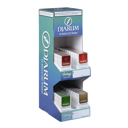 Djarum Vintage Cigars Pre Pack Corrugated Display Special, Emerald, Ruby Ivory