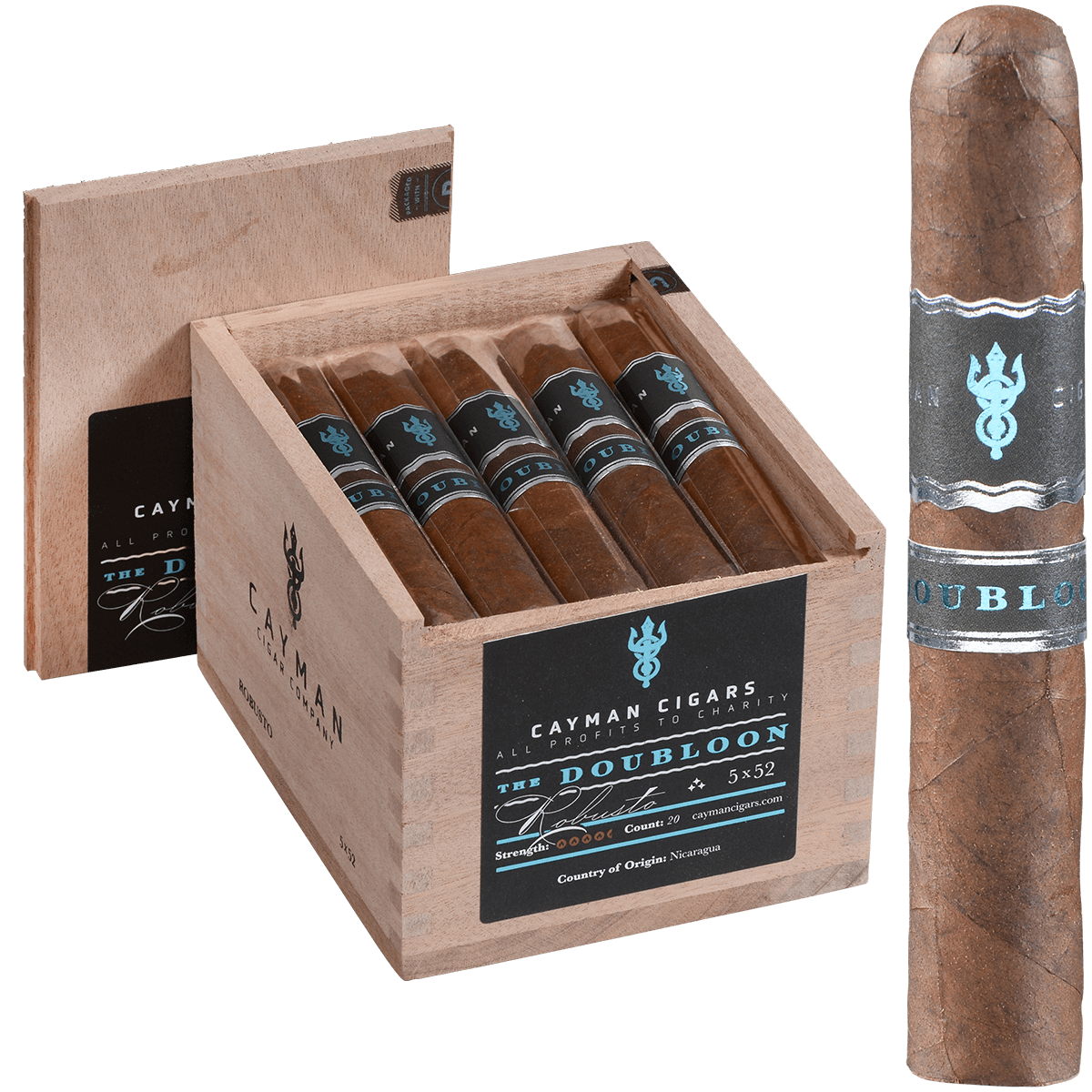 Cayman Cigars Doubloon Robusto 20 Ct. Box 5.00X52