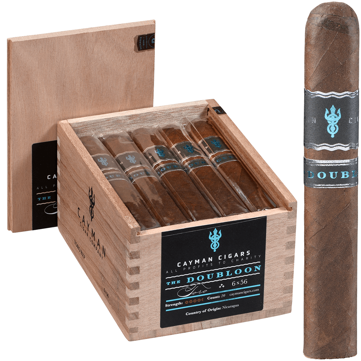 Cayman Cigars Doubloon Toro 20 Ct. Box 6.00X56