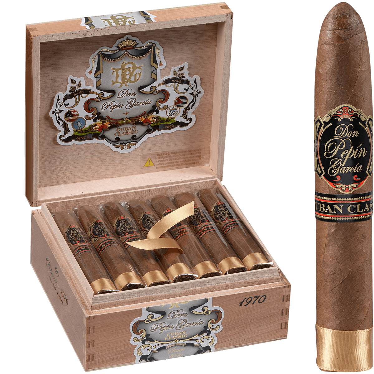 Don Pepin Garcia Black Edition 1970 Belicoso Natural 20 Ct. Box 5.00X54
