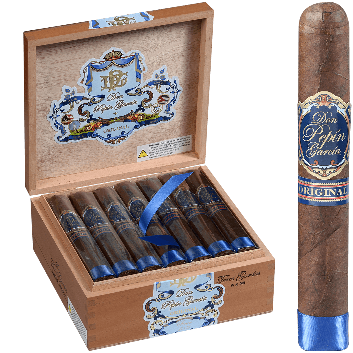 Don Pepin Garcia Blue Original Toro Gordo 20Ct. Box 6.00X56