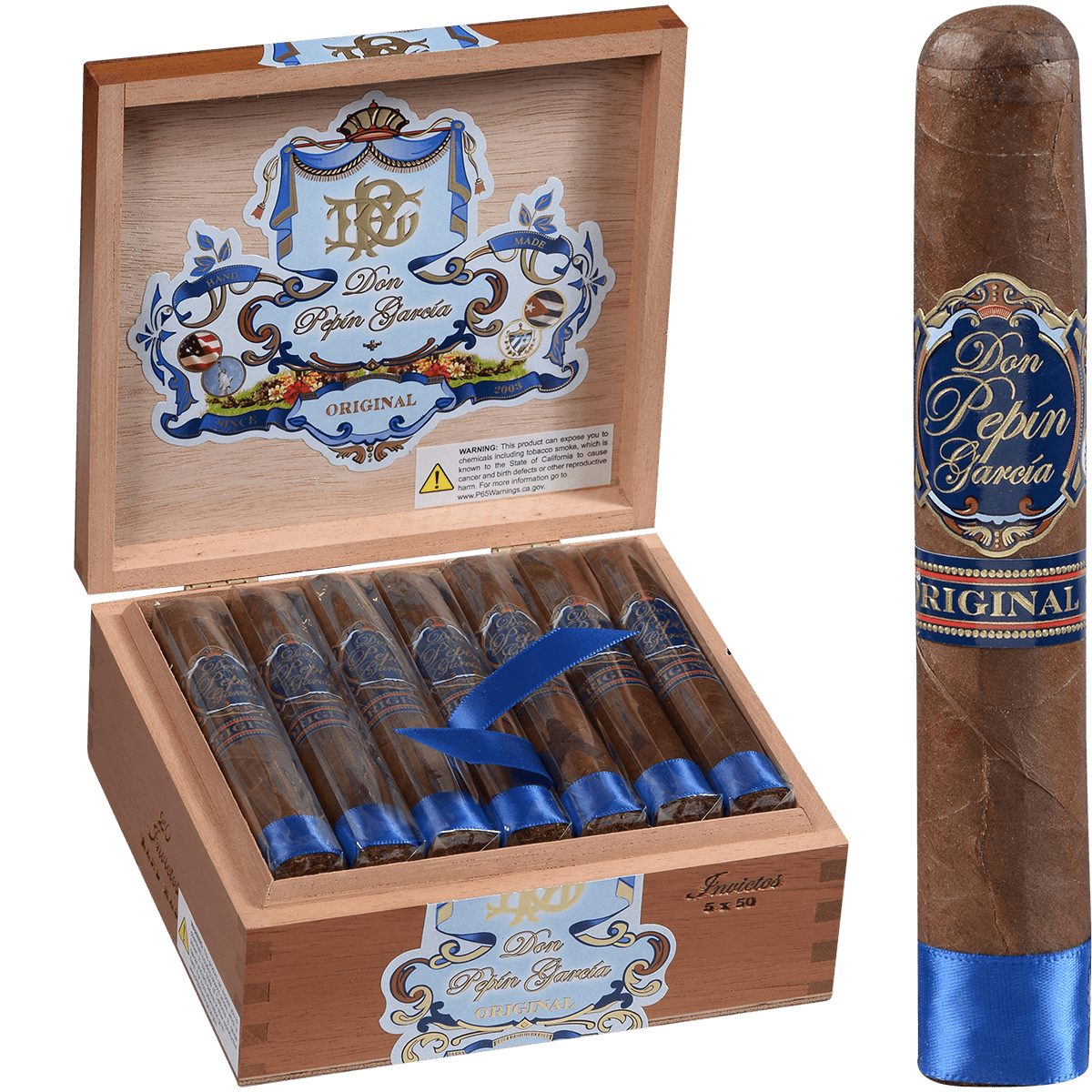 Don Pepin Garcia Blue Original Invictos Robusto 20 Ct. Box 5.00X50