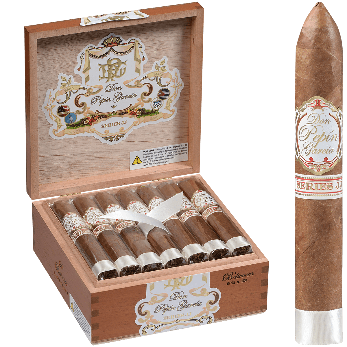 Don Pepin Garcia White Series Jj Belicoso Natural 20 Ct. Box 5.75X52