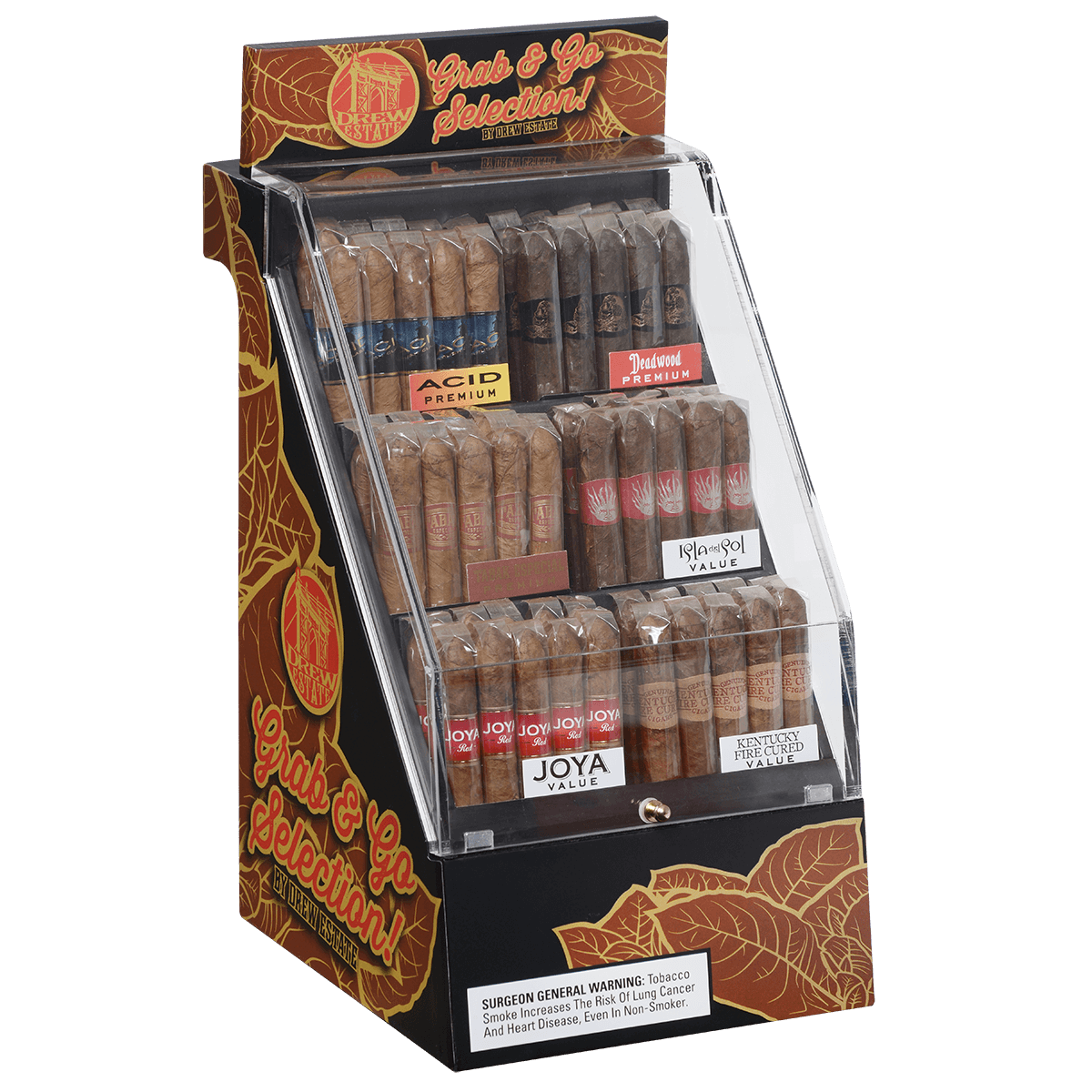 Drew Estate Assorted 4.00X32 Tins Display