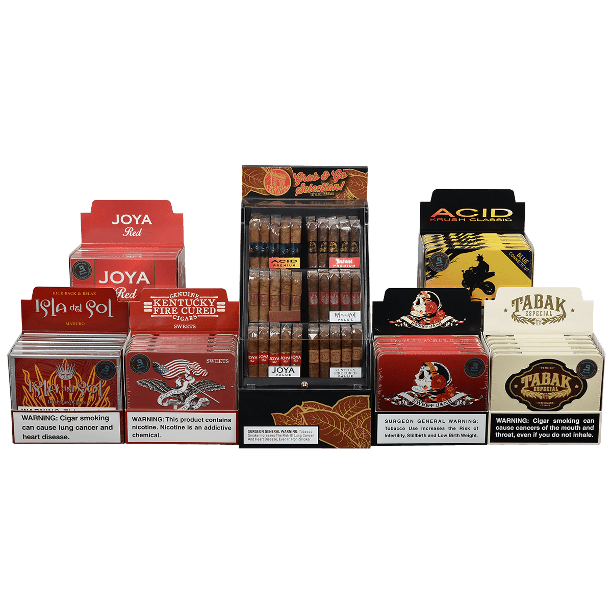 Drew Estate Assorted 4.00X32 Tins Display