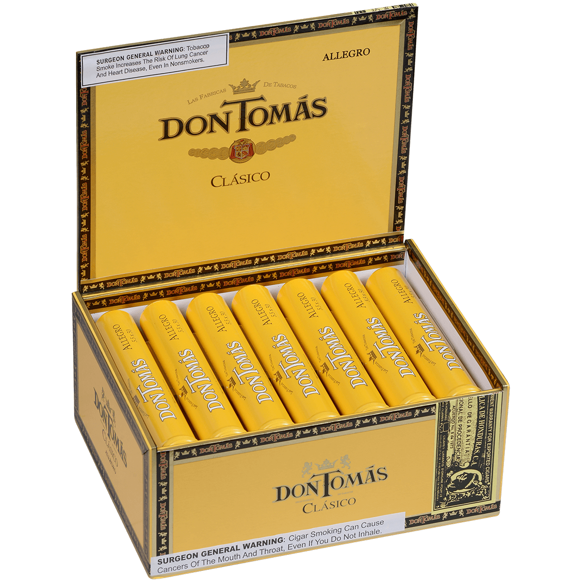 Don Tomas Clasico Allegro Tubo 20 Ct. Box 5.50X50