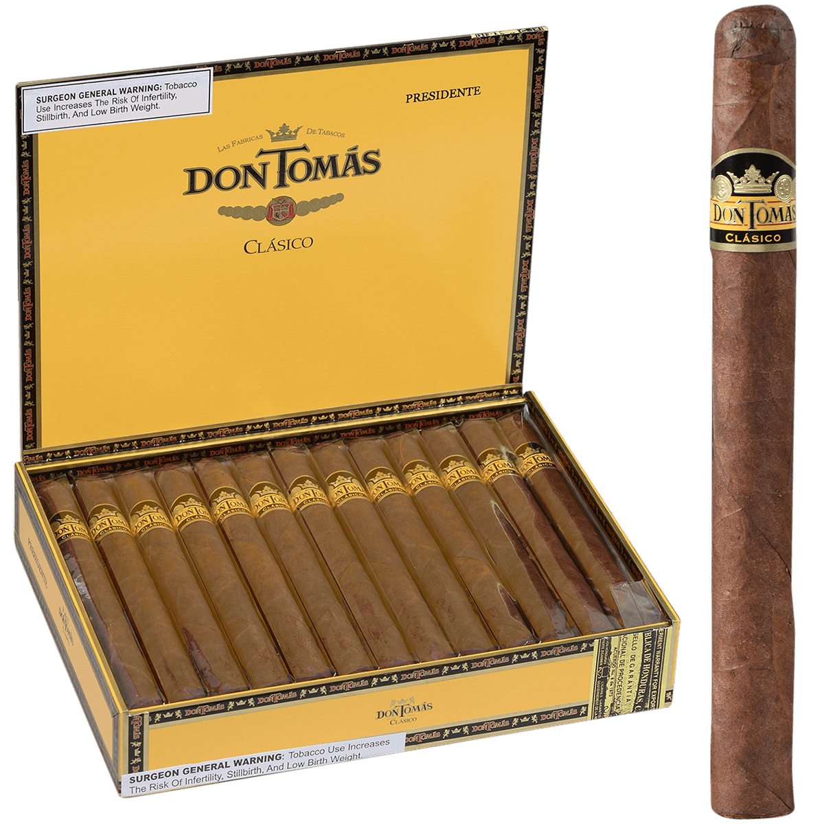 Don Tomas Clasico Presidente Natural 25 Ct. Box 7.50X50