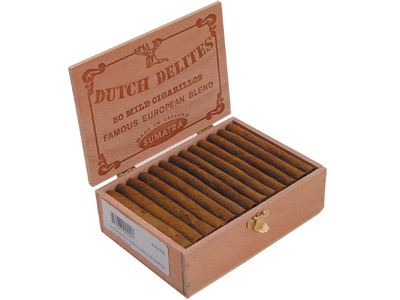 Dutch Delites Classic Cigarillos Sumatra 50 Ct. Box 3.25X20