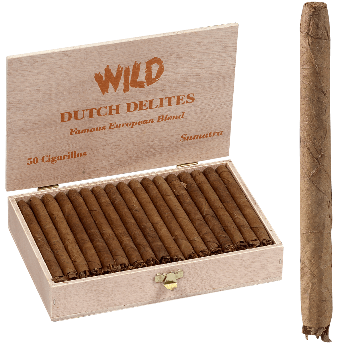 Dutch Delites Wild Cigarillos Sumatra 50 Ct. Box 4.00X22