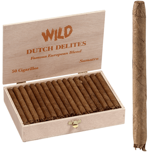 Dutch Delites Wild Cigarillos Sumatra 50 Ct. Box 4.00X22