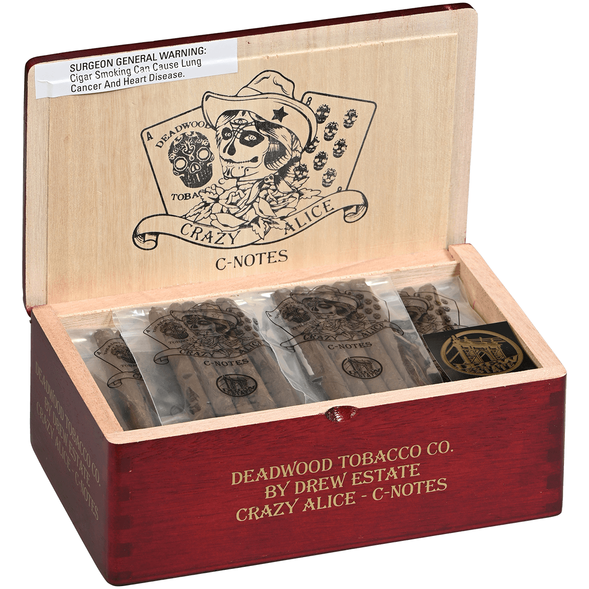 Deadwood Crazy Alice C-Notes 100Ct Box 3.75X22