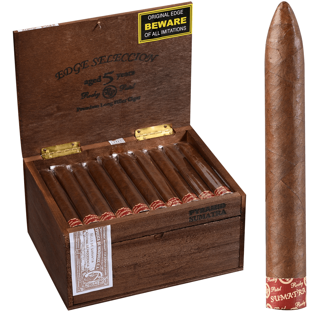 Rocky Patel Seleccion The Edge Pyramid Sumatra 50 Ct. Box 6.00X52