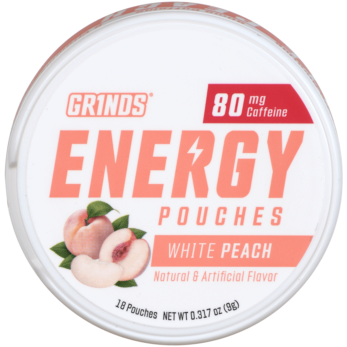 Grinds White Energy Pouches White Peach 80Mg