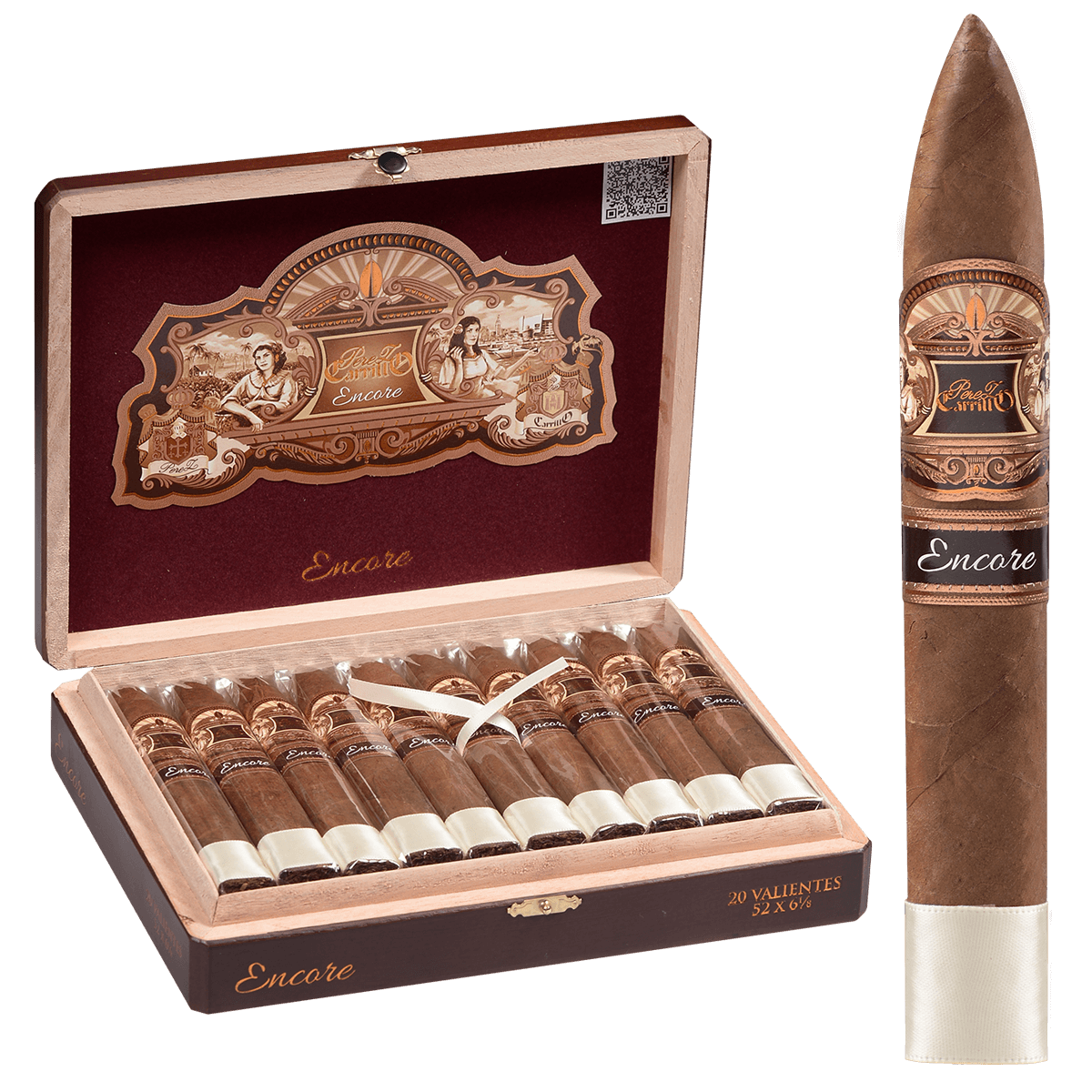 Ep Carrillo Encore Valientes (Torpedo) 20 Ct. Box 6.12X52