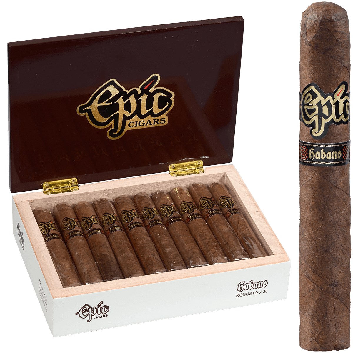Epic Cigars Habano Robusto 20 Ct. Box 5.50X52