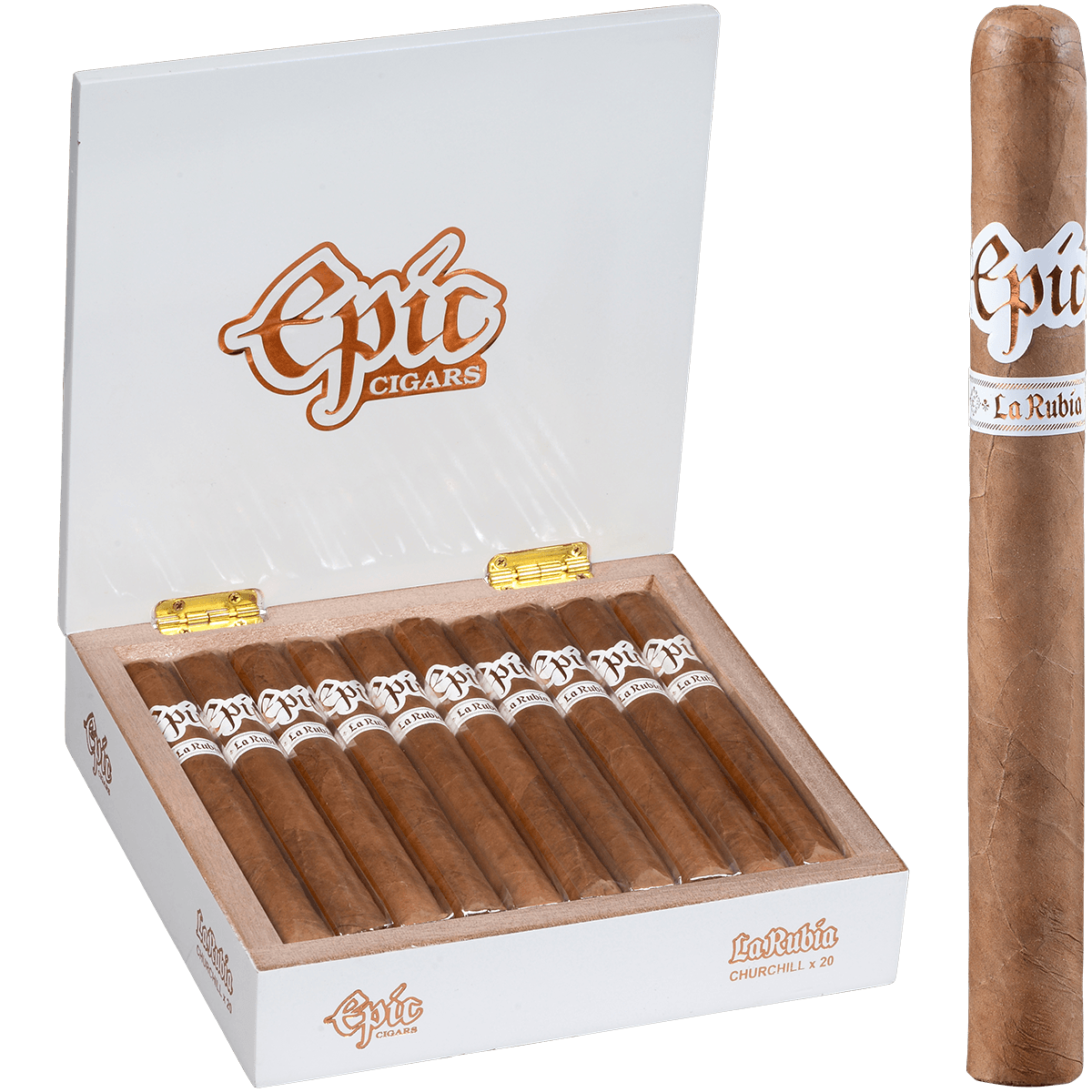 Epic Cigars La Rubia Churchill 20 Ct. Box 7.00X50