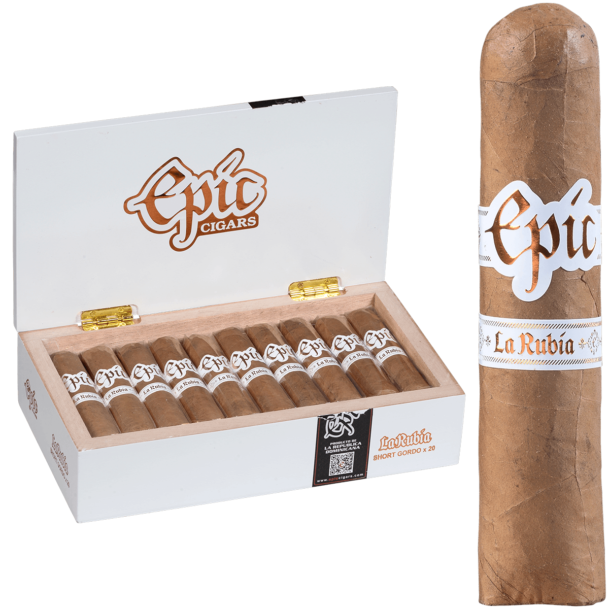 Epic Cigars La Rubia Short Gordo 20 Ct. Box 4.50X60