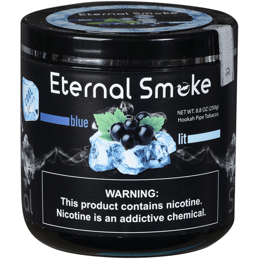 Eternal Smoke Hookah Tobacco Blue Lit 250 Gram Jar