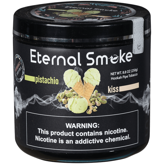 Eternal Smoke Hookah Tobacco Pistachio Kiss 250 Gram Jar