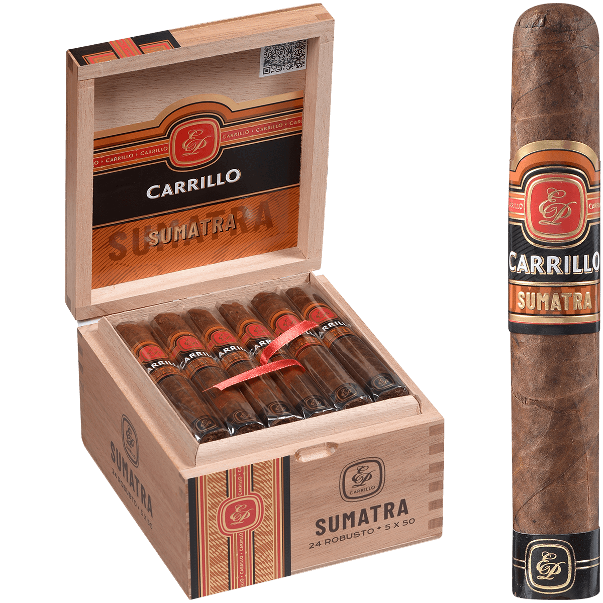 Ep Carrillo Essence Series By Ep Carrillo Sumatra Robusto 5X50 24Ct Box