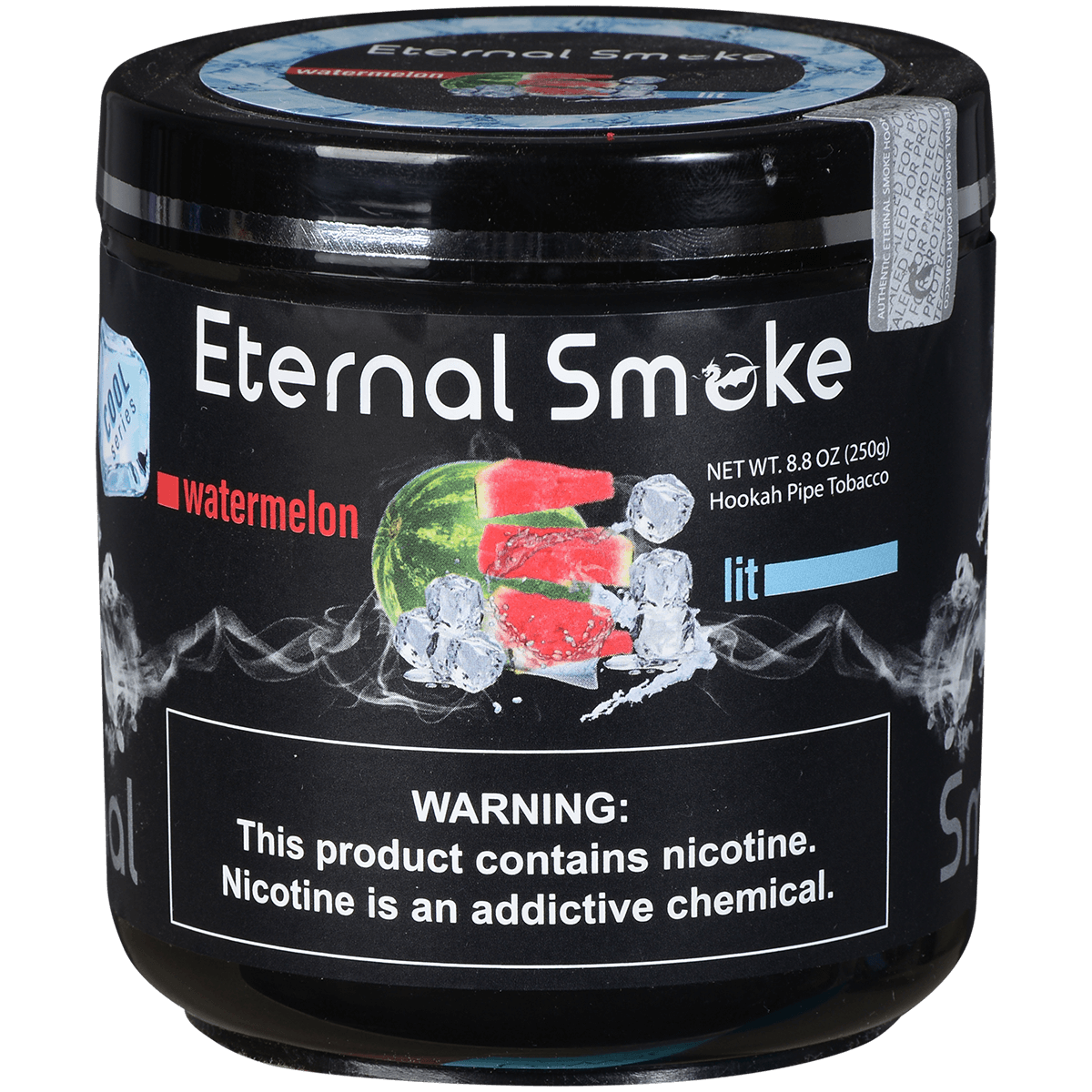 Eternal Smoke Hookah Tobacco Watermelon Lit 250 Gram Jar
