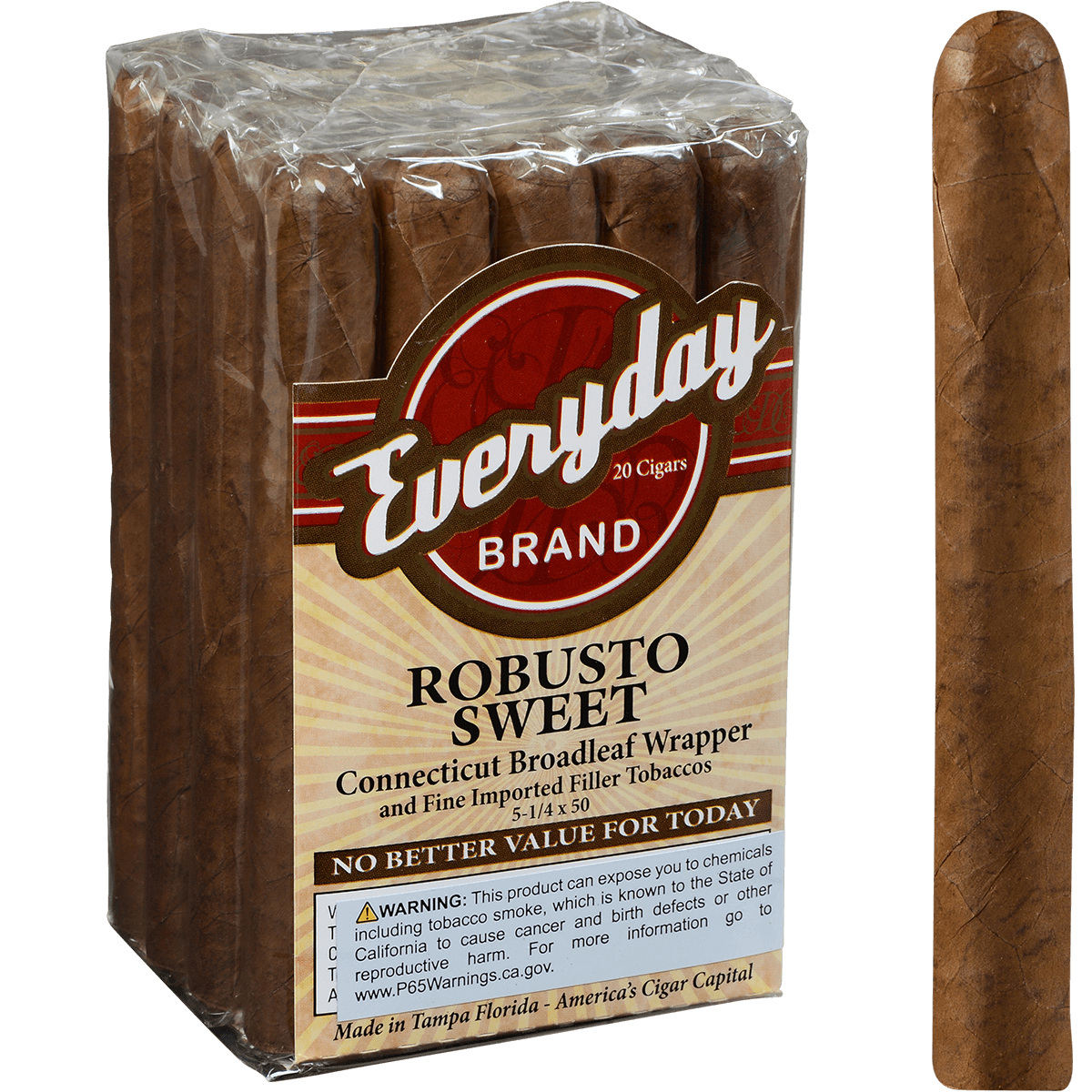 Everyday Sweet Robusto 20 Ct . Bundle 5.25X48