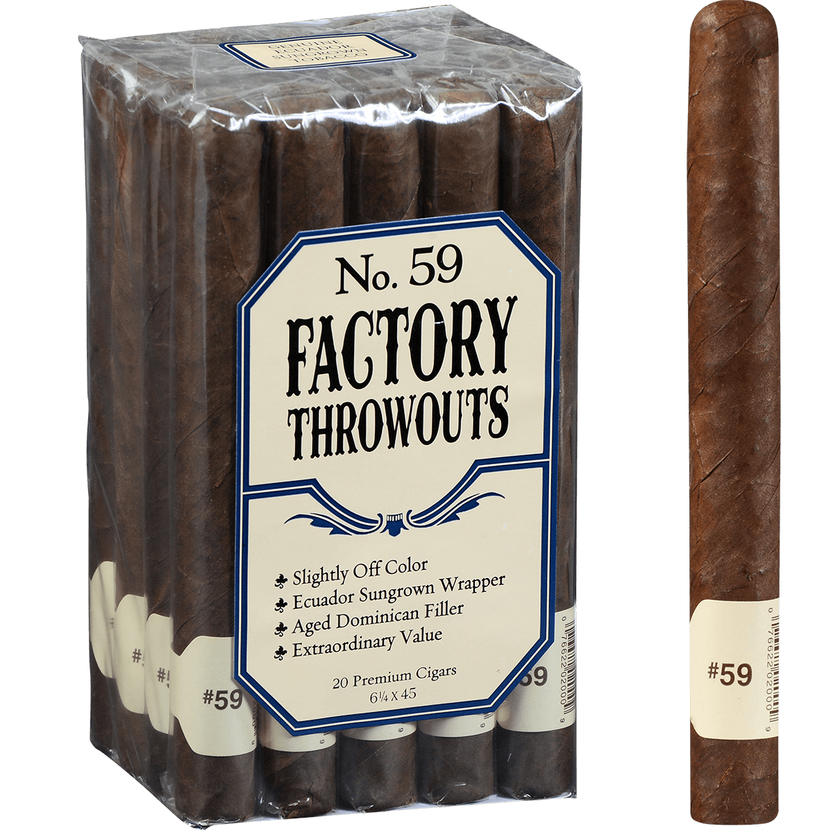 Factory Throwouts No 59 Natural 20 Ct. Bundle 6.25X45
