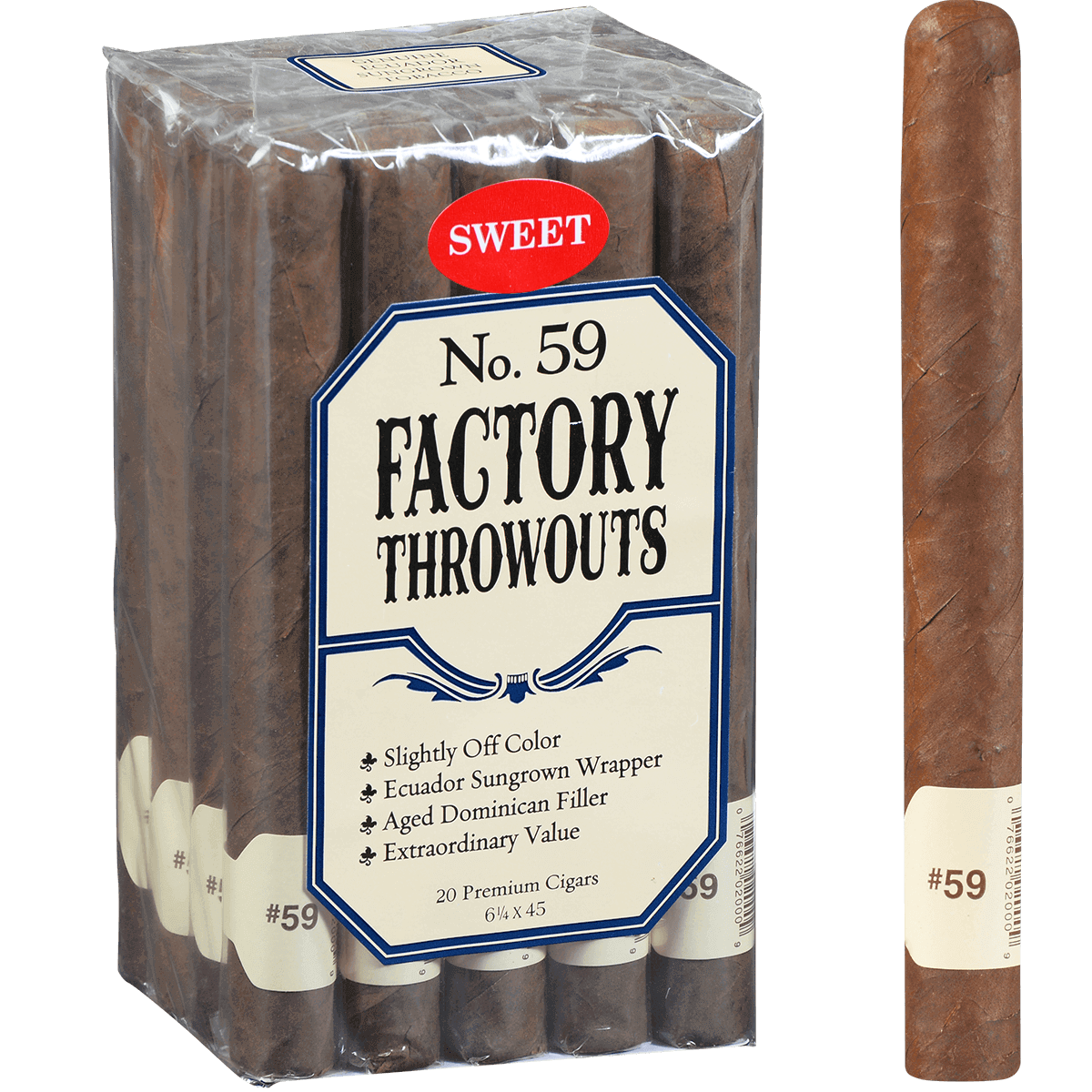 Factory Throwouts No 59 Sweet 20 Ct. Bundle 6.25X45