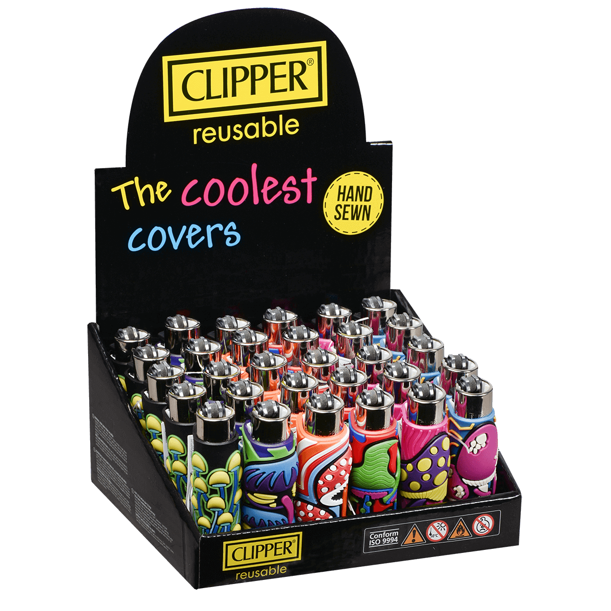 Clipper Cp11 Lighter Pop Covers Groovy Vibes Retail Display Carton 30Ct