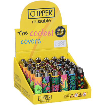 Lighters Clipper Cp21 Silicone Popcovers Leafnesday 30 Ct. Tray