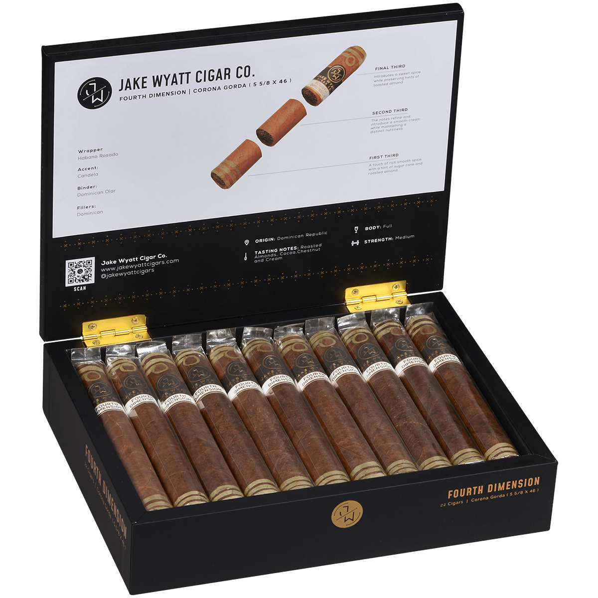 Jake Wyatt Gourmet Collection Fourth Dimension Corona Gorda Habano 22 Ct. Box 5.63X46