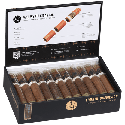 Jake Wyatt Gourmet Collection Fourth Dimension Robusto Habano 22 Ct. Box 5.00X50