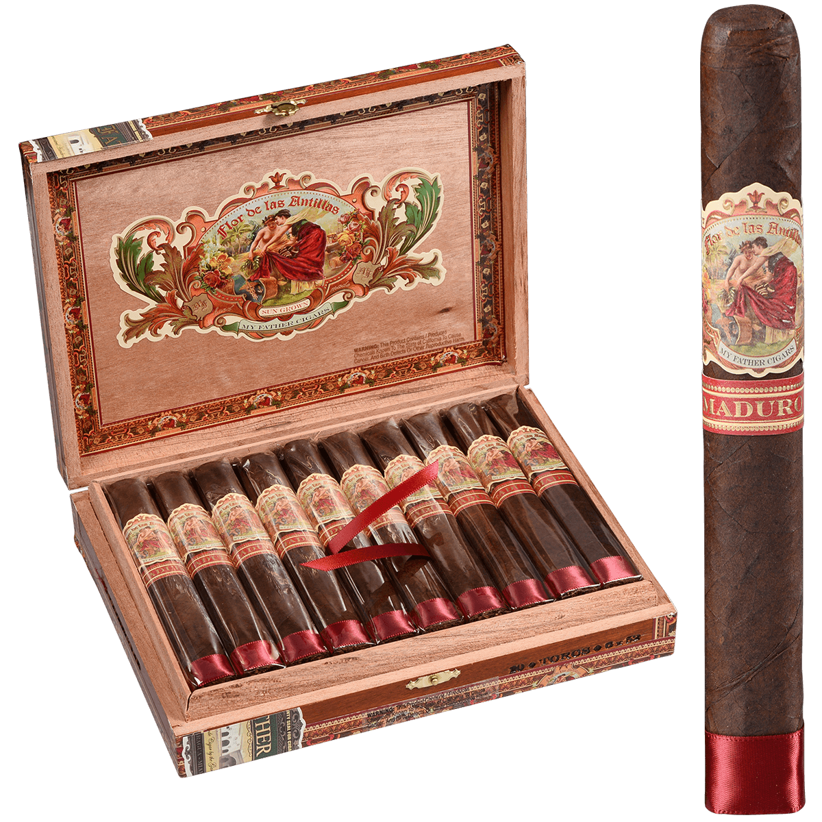 Flor De Las Antillas By My Father Cigars Toro Maduro 20 Ct. Box 6.00X52